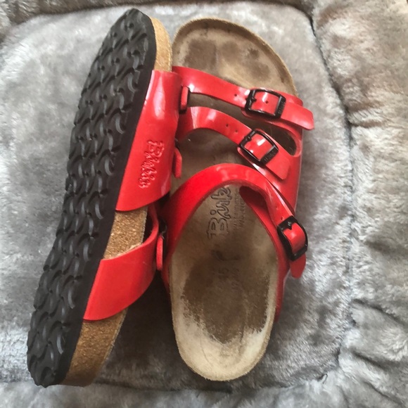 Birki’s by Birkenstock red sandals, size 38 - Picture 2 of 3